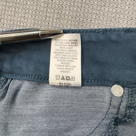 Maurices Womens Size S-R Slim Fit Pants Slate Blue Small Trouser Pockets Stretch - Picture 12 of 12